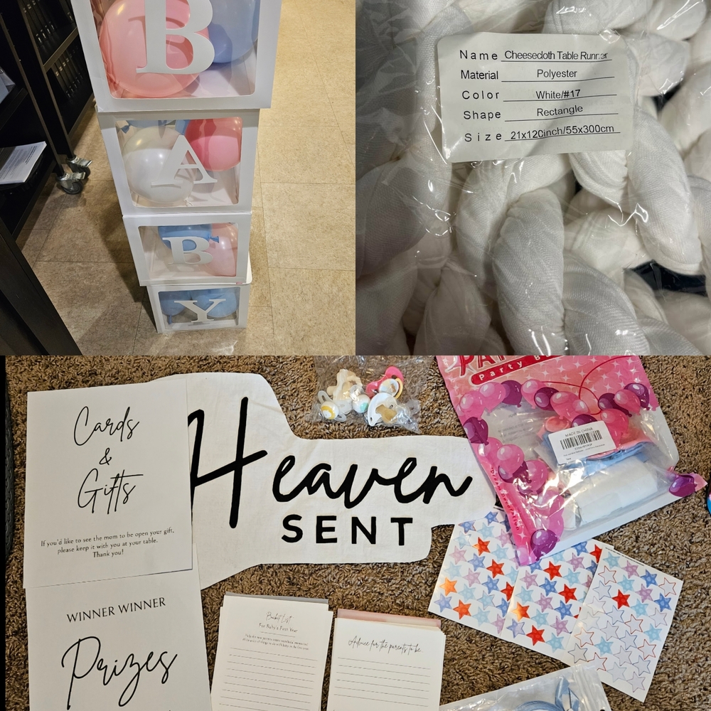 Heaven Sent Baby Shower Items